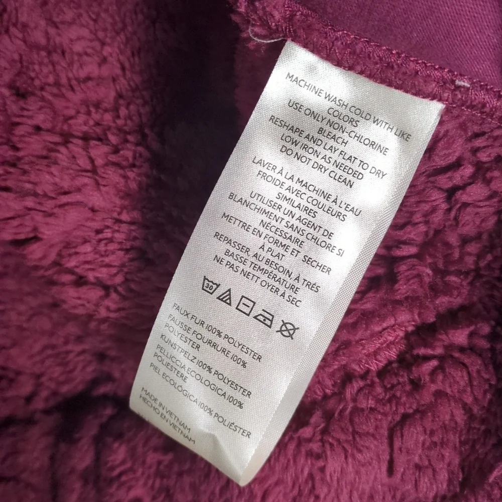 Free People Womens Purple Plush‎ Crewneck Oversized Sweatshirt Size XS